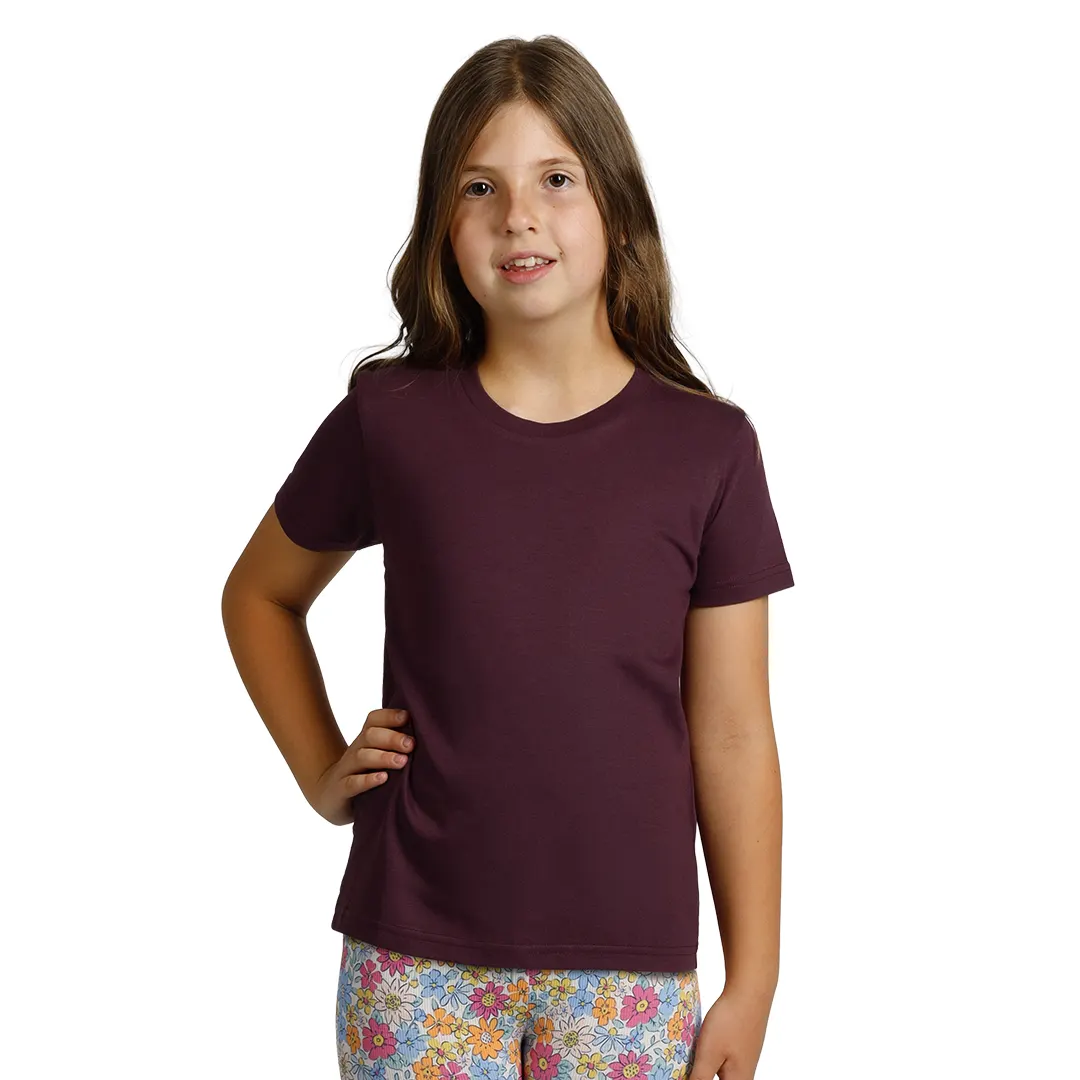 TERRA KID, dečja majica od organskog češljanog pamuka, 150g/m2, tamno ljubičasta