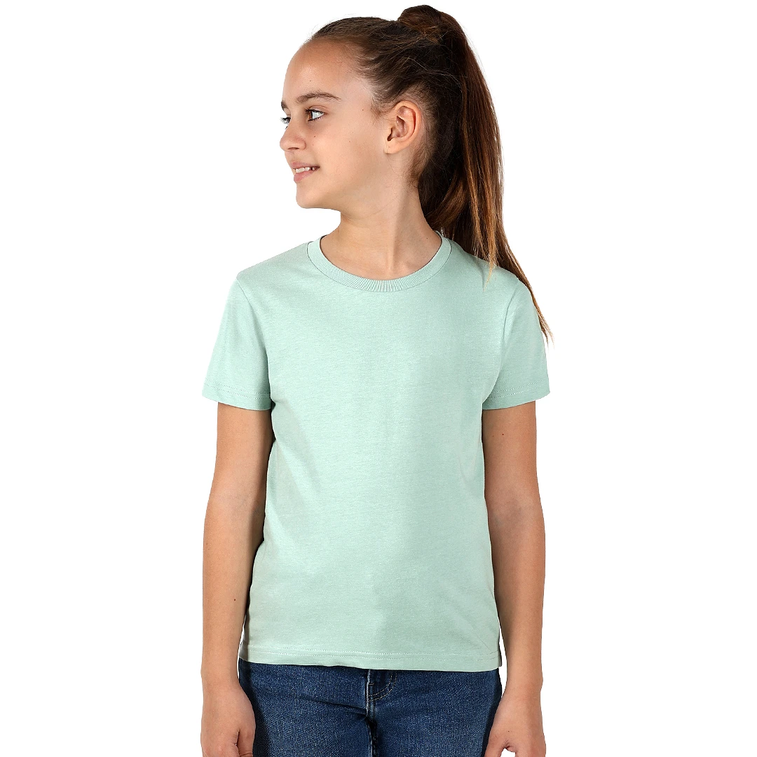 TERRA KID, dečja majica od organskog češljanog pamuka, 150g/m2, pastelno zelena