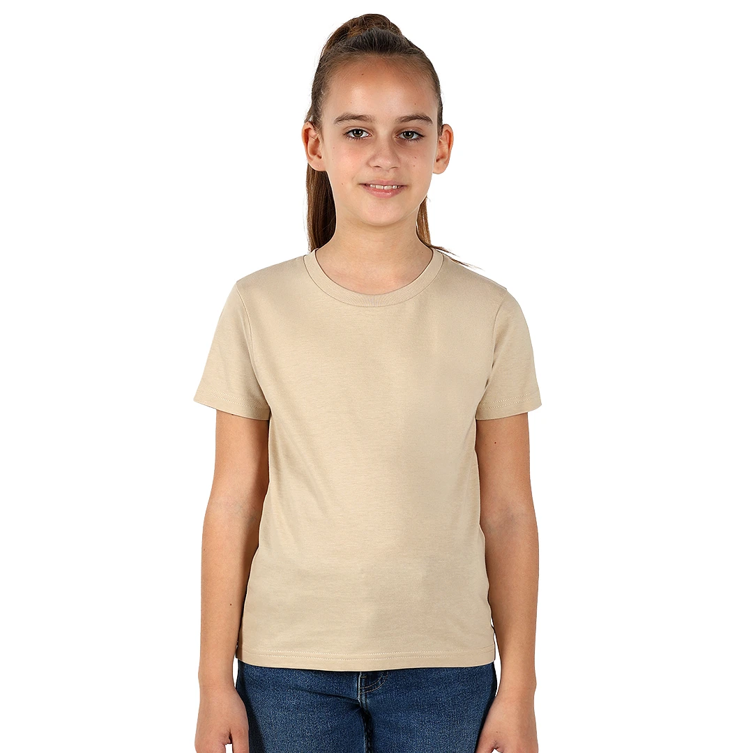 TERRA KID, dečja majica od organskog češljanog pamuka, 150g/m2, bež