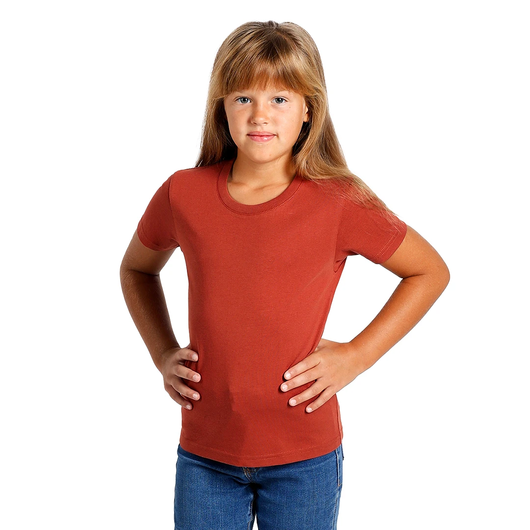 TERRA KID, dečja majica od organskog češljanog pamuka, 150g/m2, karamel