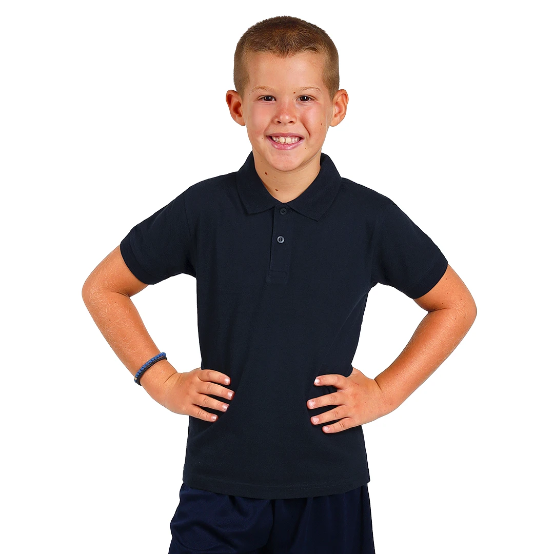 AZZURRO II KID, dečja pamučna polo majica, 180 g/m2, plava