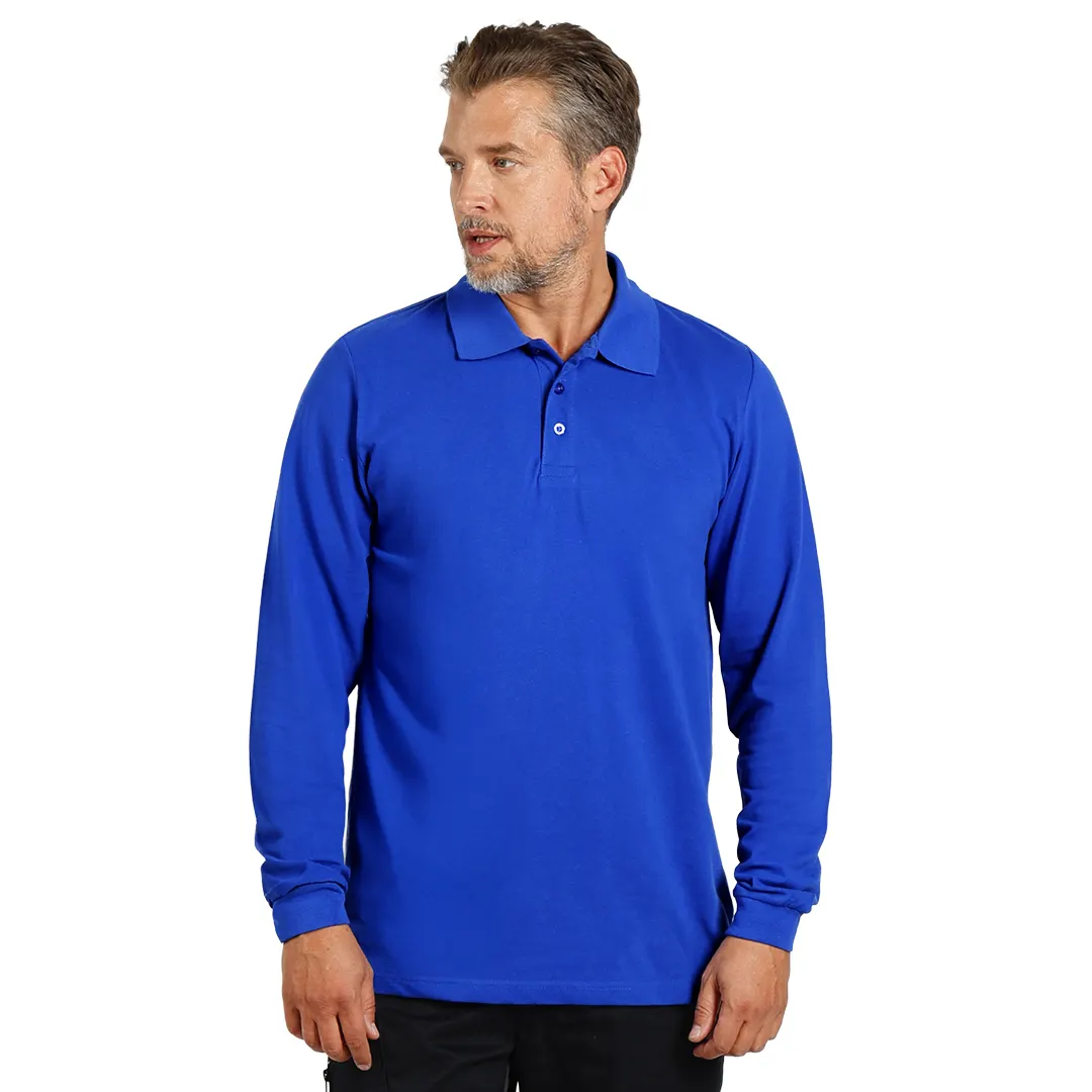 AZZURRO II LSL, pamučna polo majica dugih rukava, 180 g/m2, rojal plava