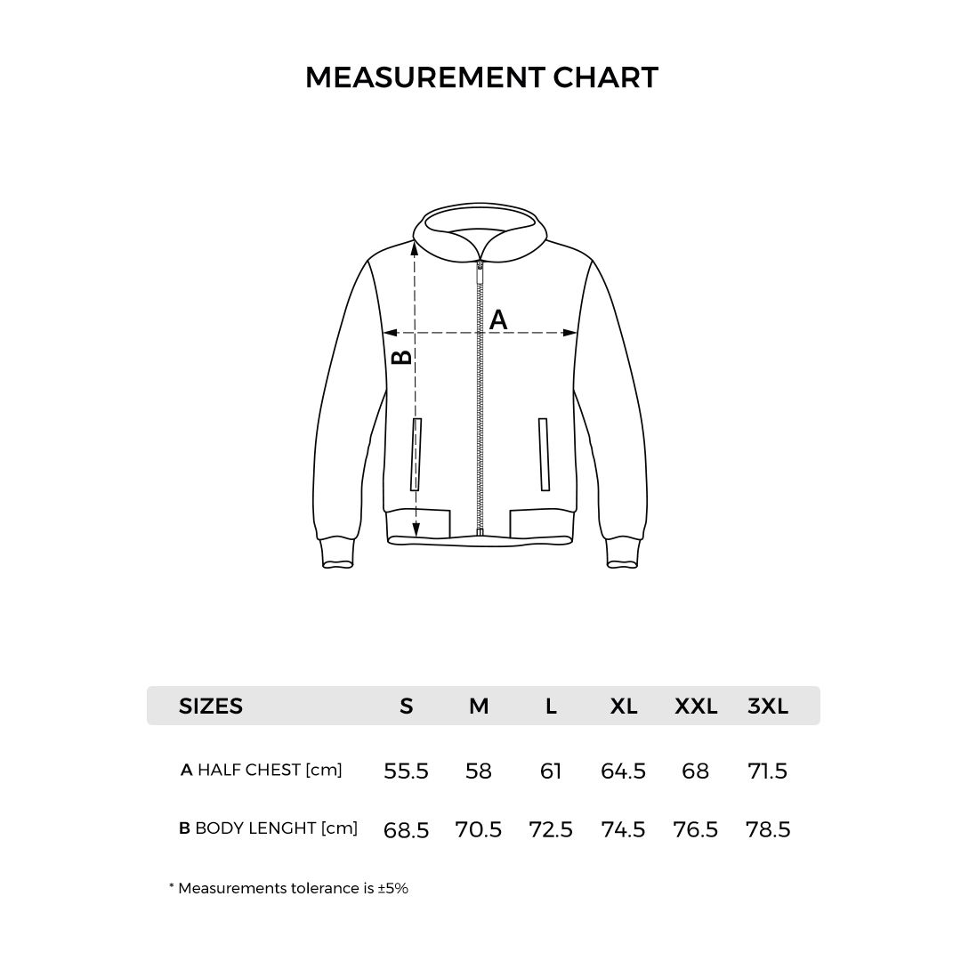 LIBERTY JACKET MEN - Tehničke dimenzije