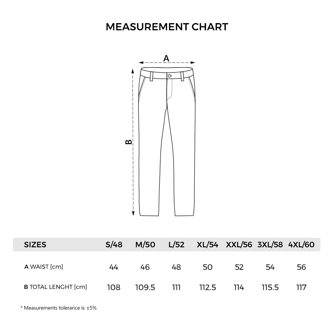 CRAFT PANTS - Tehničke dimenzije