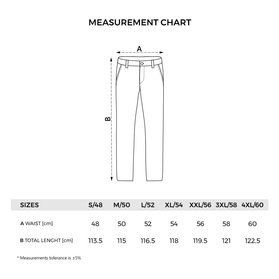 HAMMER BIB PANTS - Tehničke dimenzije