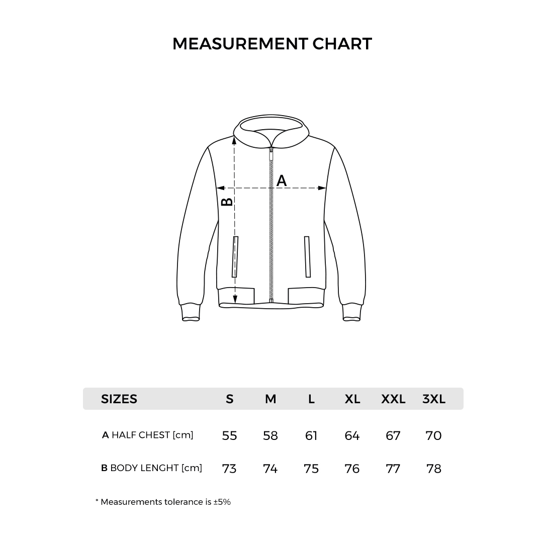 HI-VIZ JACKET - Tehničke dimenzije